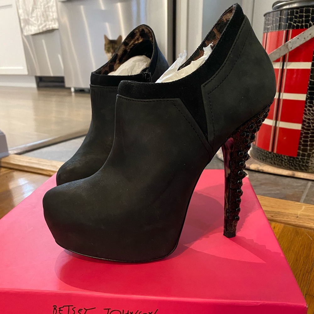 Betsey Johnson rhinestone booties